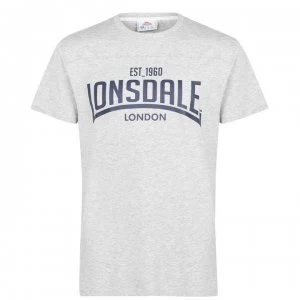 Image of Lonsdale T Shirt Mens - Grey Marl
