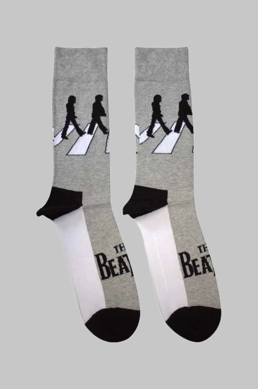 Image of The Beatles The Beatles Abbey Road Silhouettes Ankle Socks in Grey Grey One Size Unisex 5056737265200