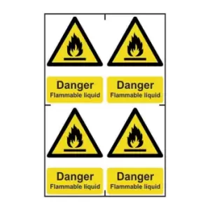 Image of Danger Flammable Liquid - PVC (200 x 300mm)