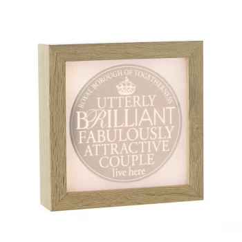 Image of Light Up Frame Brilliant Couple By Heaven Sends