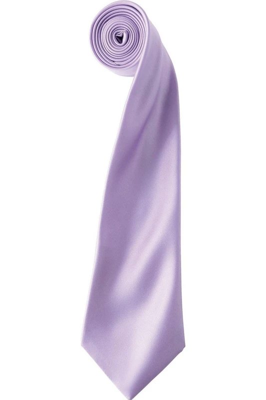 Image of Premier Premier Colours Satin Tie in Lilac Lilac One Size Unisex 5063470722914