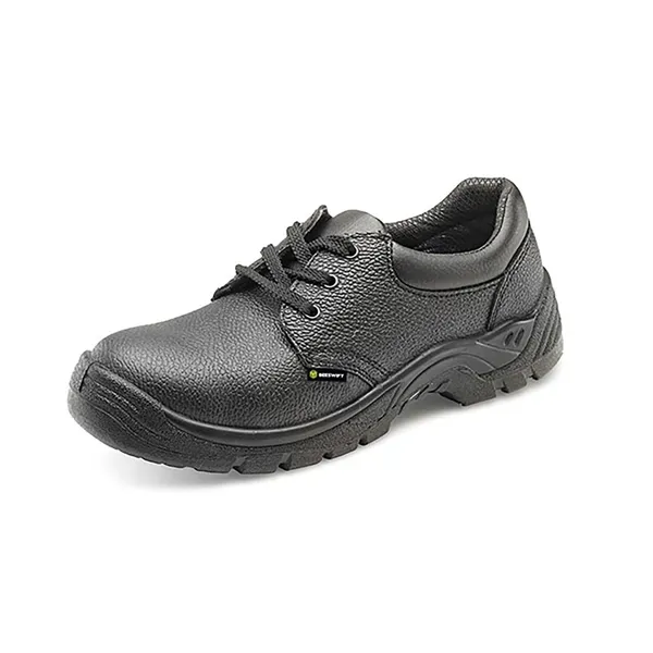 Image of Beeswift Beeswift Safety S1 Steel Toe Lace Up Leather Upper Shoe 1 Pair Black 12 CF54BL12