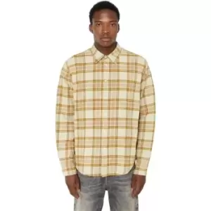 Image of Diesel Umbe Chk Shirt S24 - Beige