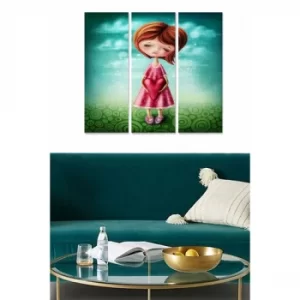 Image of MDF280218086 Multicolor Decorative MDF Painting (3 Pieces)