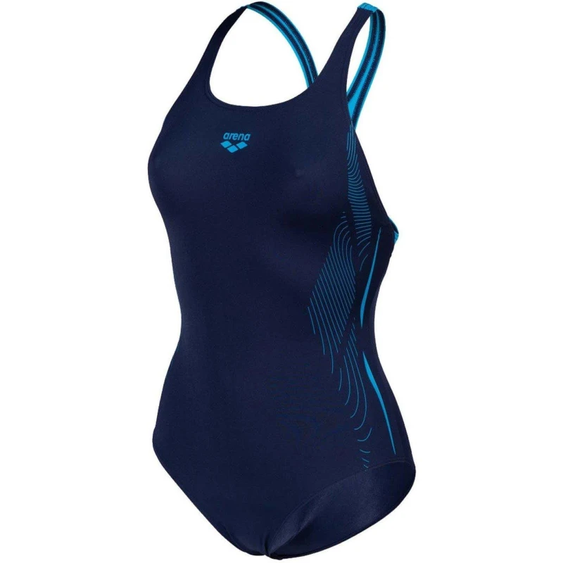 Image of Arena Swim Pro Graphic Swimsuit - Blue Blue 10