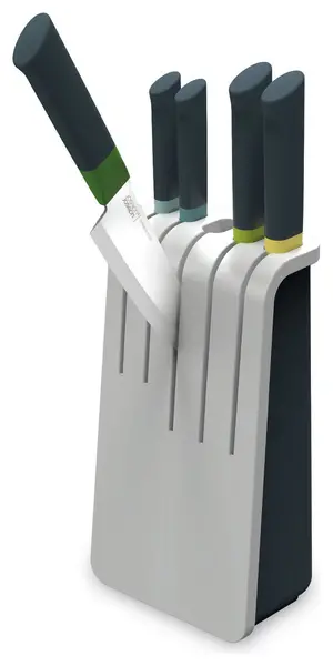 Image of Joseph Joseph Joseph Joseph Duo 5pc Knife Block With 5 Knives Set - Grey