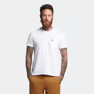 Image of Mens Tonal Stripe Pocket T-Shirt - White - L