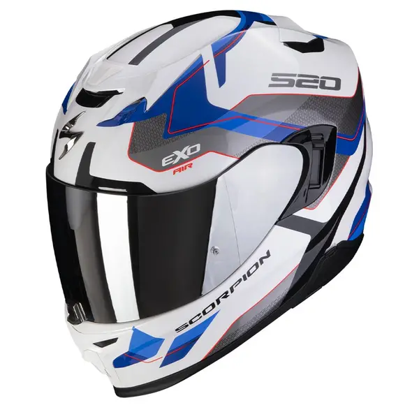 Image of Scorpion Exo-520 Evo Air Elan White-Blue Full Face Helmet 2XL