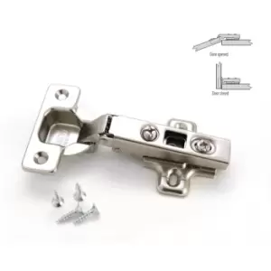 Image of GTV Kitchen Cabinet Cupboard Wardrobe 35mm Clip-on Door Hinge Full Overlay - wit