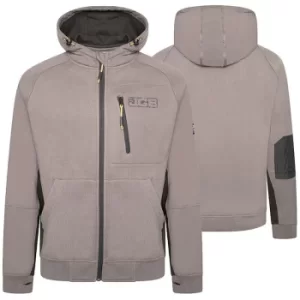 Image of JCB Trade Full Zip Grey Hoodie Thick Fabric Corbura Elbow Patches XXL DK9S