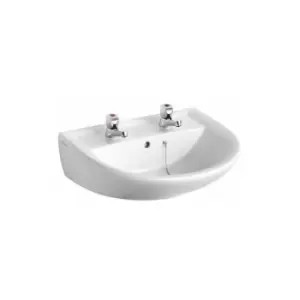 Image of Sandringham 21 Wall Hung Basin 550mm Wide - 2 Tap Hole - Armitage Shanks