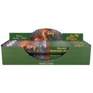 Image of Pack of 6 Golden Mountain Dragon Incense Sticks by Anne Stokes