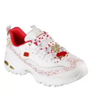 Image of Skechers Love Printed Qtr Overlay - White