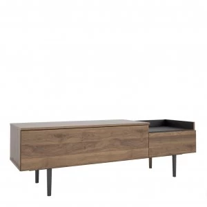 Image of Cullen 2 Drawer Sideboard - Black & Walnut Effect