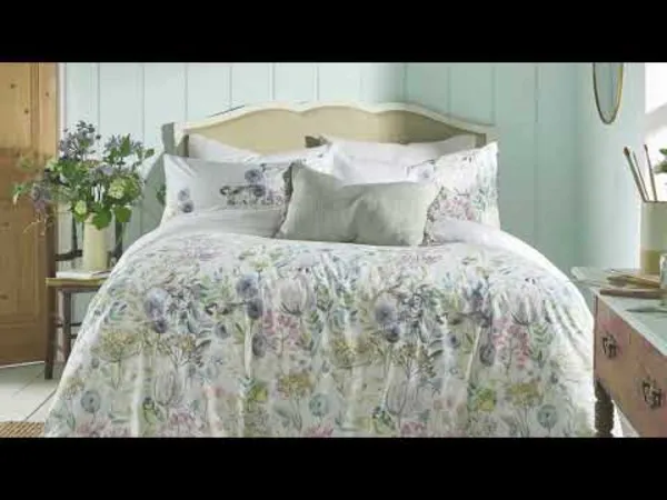 Image of Voyage Maison Morning Chorus Duvet Set, Super King, White