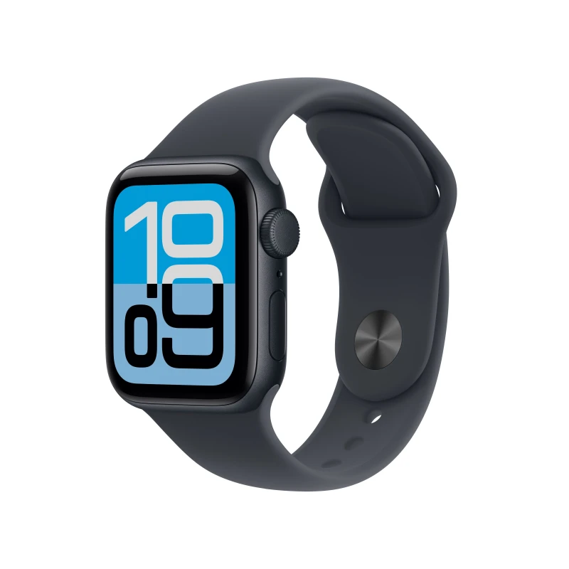 Image of Apple Watch SE 3, 40mm, Midnight Aluminium Case, GPS [2025] - Midnight Sport Band S/M