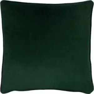 Image of Evans Lichfield - Opulence Velvet Piped Edge Cushion Cover, Bottle Green, 55 x 55 Cm