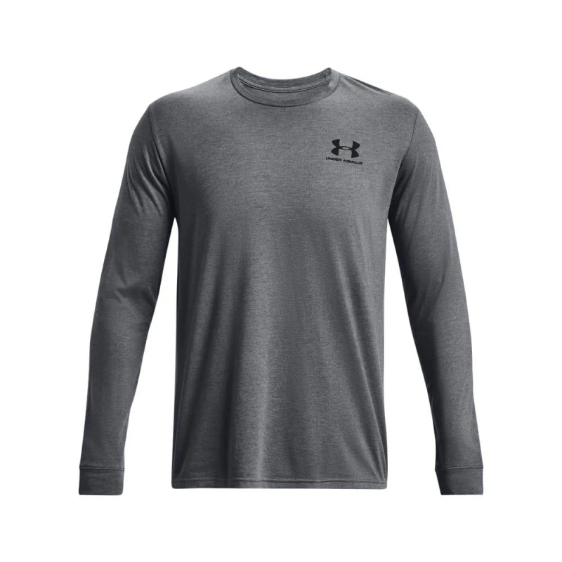 Image of Under Armour Sportstyle Left Chest Long Sleeve T-Shirt - Grey Grey S