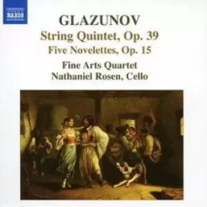 Image of Alexander Konstantinovich Glazunov - String Quintet, Five Novelettes (Rosen, Fine Arts Quartet) CD Album - Used