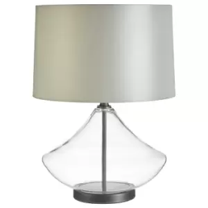 Image of Premier Housewares Usha Table Lamp Light Grey Shade