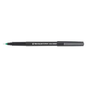 Image of 5 Star Office Fibre Tip Pen Medium 0.7mm Tip 0.4mm Line Green Pack of 12