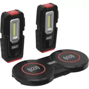 Image of 2 x Magnetic Inspection Light & Dual Charging Base - 3W COB & 1W SMD LED