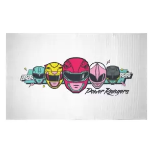 Image of Power Rangers Retro Helmets Woven Rug - Small