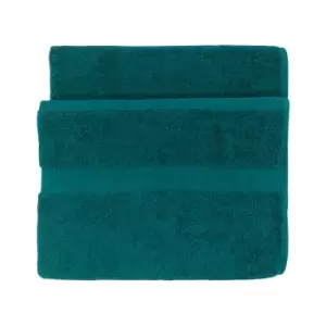 Image of Loft Combed Cotton Hand Towel Teal