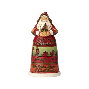 Image of Twelve Days of Christmas Santa Figurine
