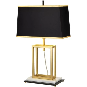 Image of Atlas - 1 Light Table Lamp Brushed Brass, E27 - Elstead