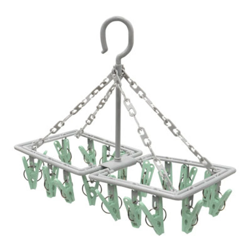 Image of Jvl Plastic Hanging Peg Basket, Grey