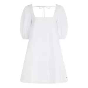 Image of Tommy Hilfiger AMD Org Co Knee Dress - White