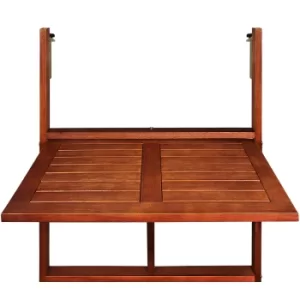 Image of Hanging Balcony Table Acacia Wood 65x45x87cm FSC -certified