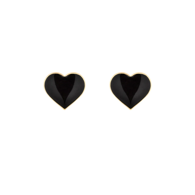 Image of Jon Richard Gold Plated and Enamel Heart Stud Earrings Jewellery Sets One Size Gold 70968310000