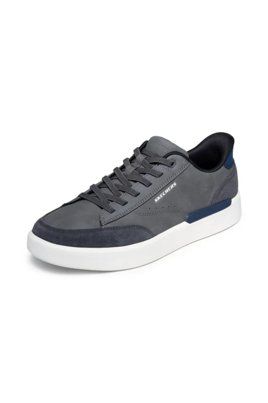 Image of Skechers Mens VERLOMA RADICAL Bungee Lace Slip-Ins Charcoal Size: 9 Charcoal Male 9