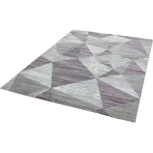 Image of Orion OR13 Blocks Heather 200cm x 290cm Rectangle - Grey and Purple