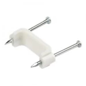 Image of StarTech.com 100 Pack of Double Nail Mounted Cable Clip - Large