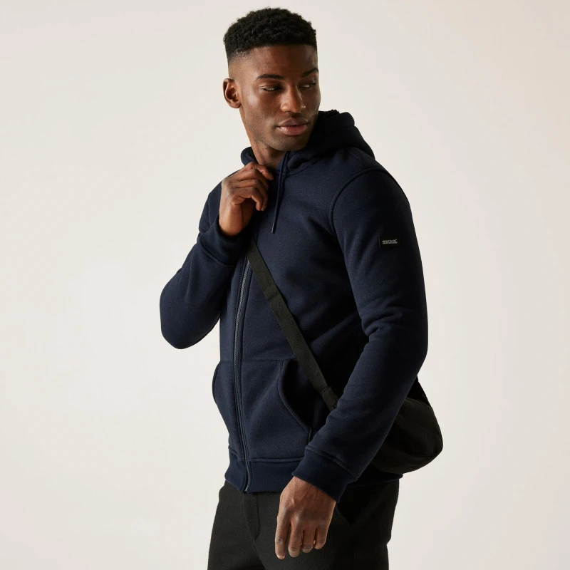 Image of Regatta Regatta Men Naddle Hooded Full-Zip Insulating Active Fleece in Dark Navy Size: Medium Dark Navy M Male 5063516103981