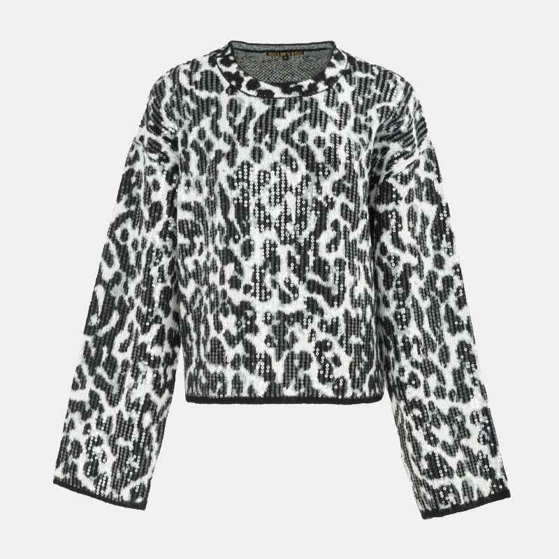 Image of Biba Biba Leop Jumper Ld61 Black/Grey female 10 (S)