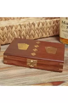 Image of Wooden Games Set - Cards with Dice