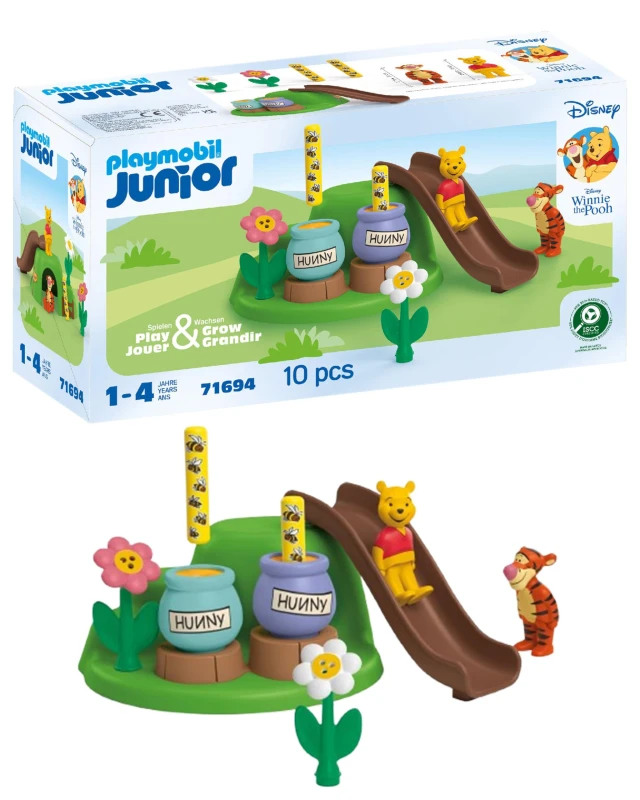 Image of Playmobil Junior & Disney: Winnie's & Tigger's Bee Garden 71694