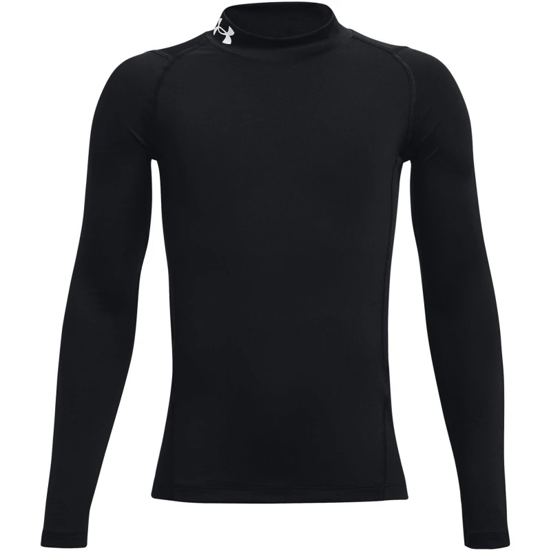 Image of Under Armour Armour HeatGear Mock Long Sleeve Boys - Black 11 - 12 Years