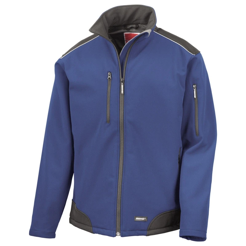 Image of Result Result Men Ripstop Soft Shell Jacket in Bright Blue Size: Small Bright Blue S Male 5063527923448