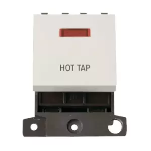 Image of Click Scolmore MiniGrid 20A Double-Pole Switch & Neon Hot Tap Switch White - MD023PW-HT
