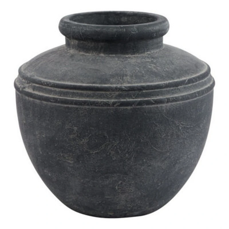 Image of Hill Interiors Amalfi Water Pot - Ceramic - L31 X W31 X H29cm - Grey