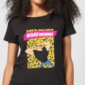 Image of Johnny Bravo Woah Momma Womens T-Shirt - Black