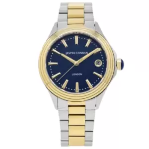 Image of Ladies Jasper Conran London 36mm Watch with a Blue Dial and a Two tone Metal bracelet