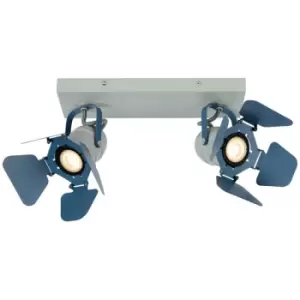 Image of Lucide PICTO - Twin Ceiling Spotlight Children - 2xGU10 - Blue