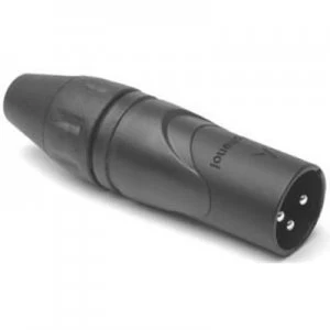Image of Amphenol AX3MB-AU XLR connector Plug, straight Number of pins: 3 Black