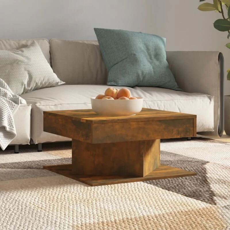 Image of VIDAXL Coffee Table Smoked Oak 57x57x30cm Engineered Wood Vidaxl 8720286956229